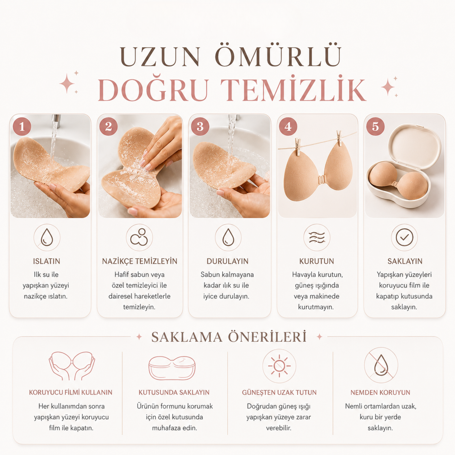 Velyora® Push-Up Yapışkanlı Sütyen