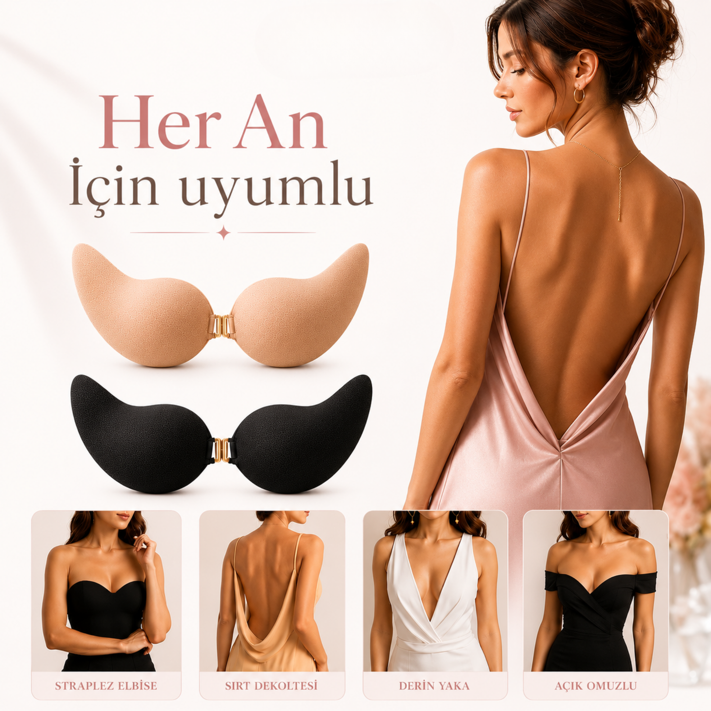 Velyora® Push-Up Yapışkanlı Sütyen