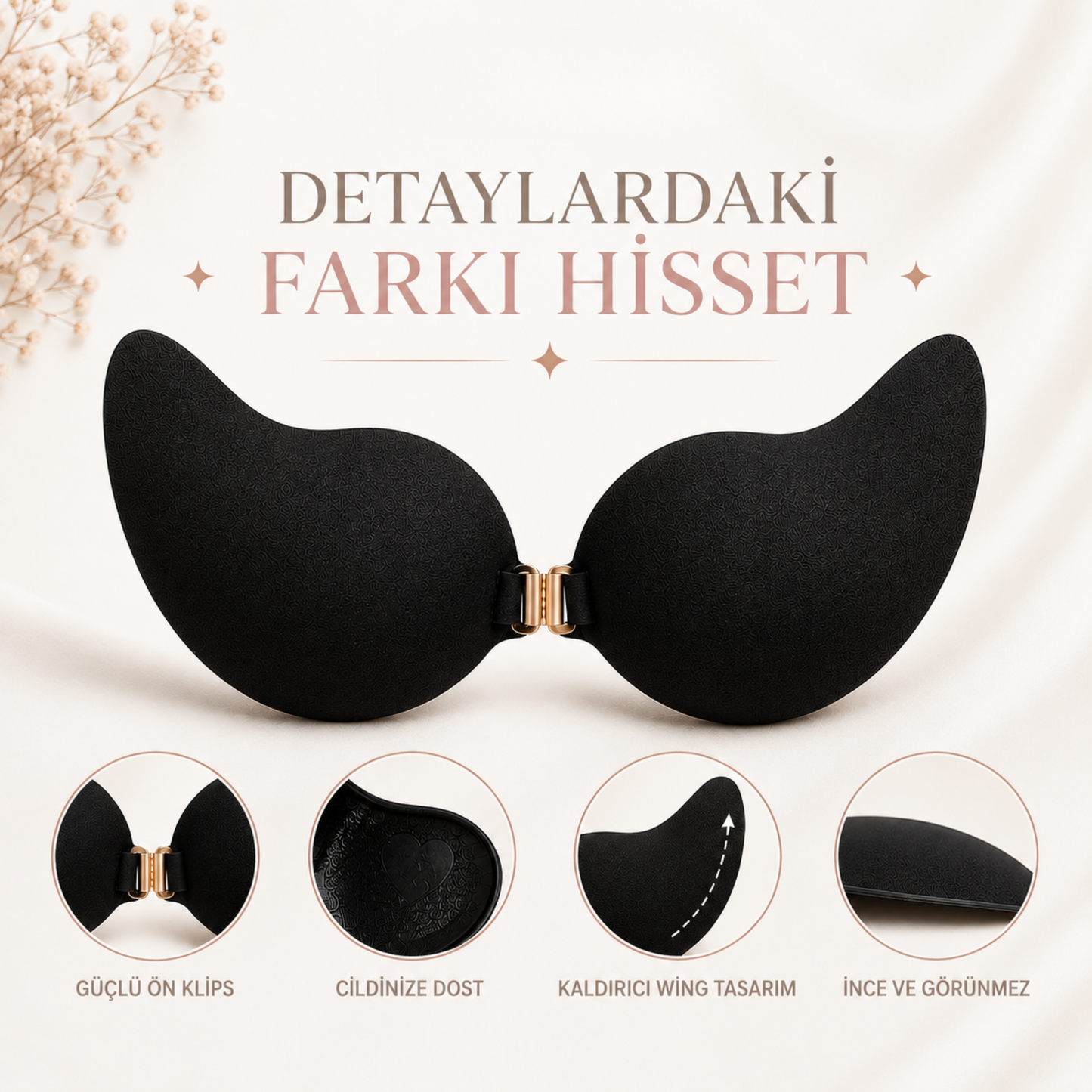 Velyora® Push-Up Yapışkanlı Sütyen