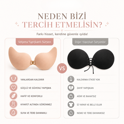 Velyora® Push-Up Yapışkanlı Sütyen